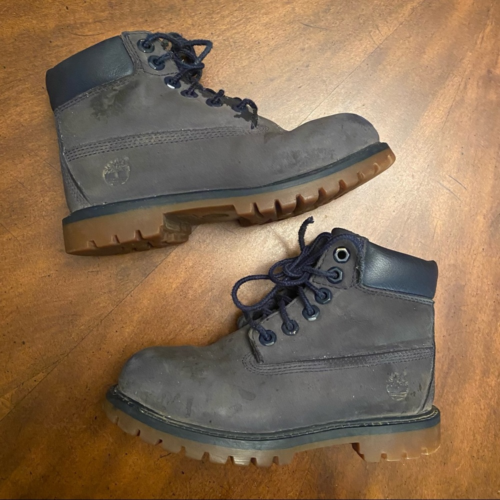 Blue timberland boots